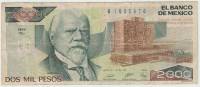 (1989) Банкнота Мексика 1989 год 2 000 песо "Хусто Сьерра"   VF